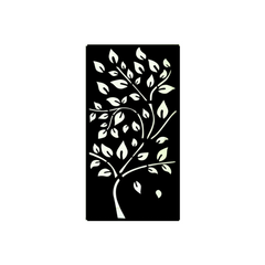METAL GARDEN SCREEN BRANCH AND LEAF- BLACK