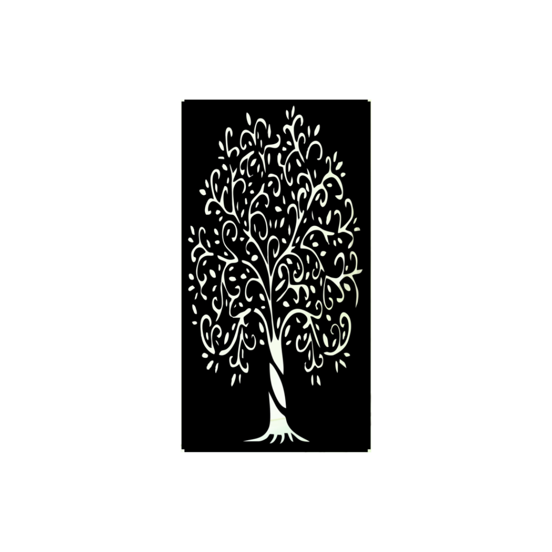 METAL DECORATIVE SCREEN TREE FRAME- BLACK